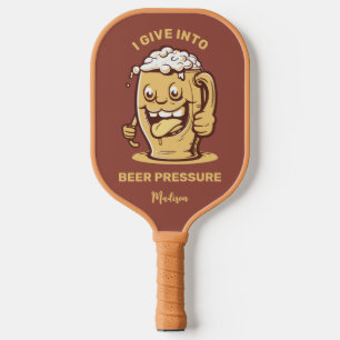 Funny Custom Name & Text Beer Pickleball Paddle