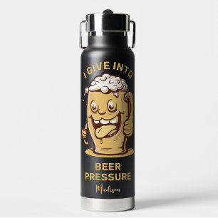 Funny Custom Name & Text Beer Water Bottle