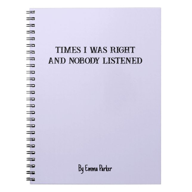 Funny Custom Notebook for Coworker/Student Gifts (Front)