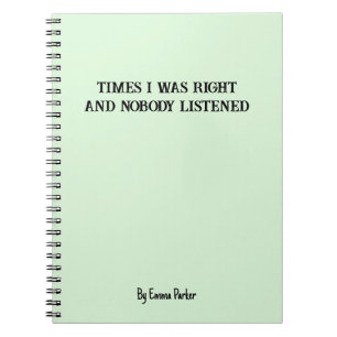 Funny Custom Notebook for Coworker/Student Gifts