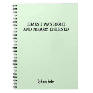 Funny Custom Notebook for Coworker/Student Gifts