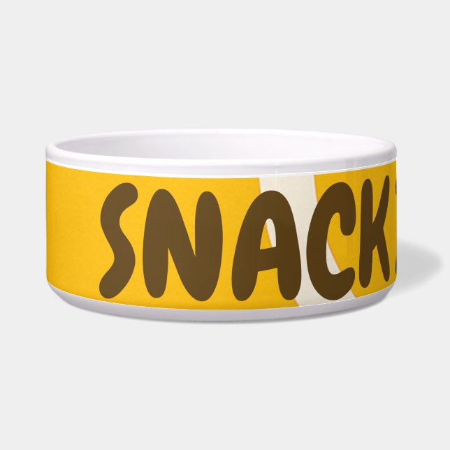 Funny Custom Pet Bowl – “Snack Inspector” (Left)