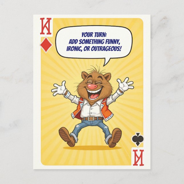 Funny Custom Postcard – Say Something Wild (Front)