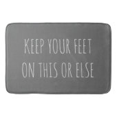 Funny Custom Quote Chalkboard Grey Large Bath Mat (Front)