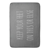 Funny Custom Quote Chalkboard Grey Large Bath Mat (Front Vertical)