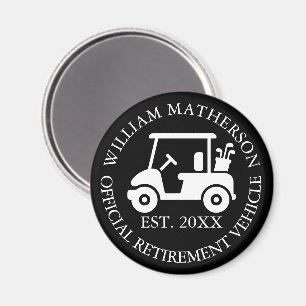 Funny Custom Retirement Cart Buggy Magnet