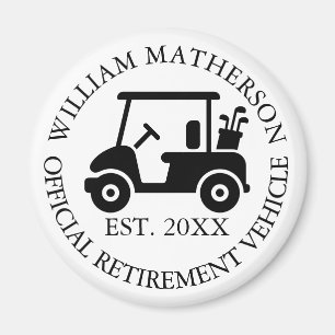 Funny Custom Retirement Cart Buggy Magnet