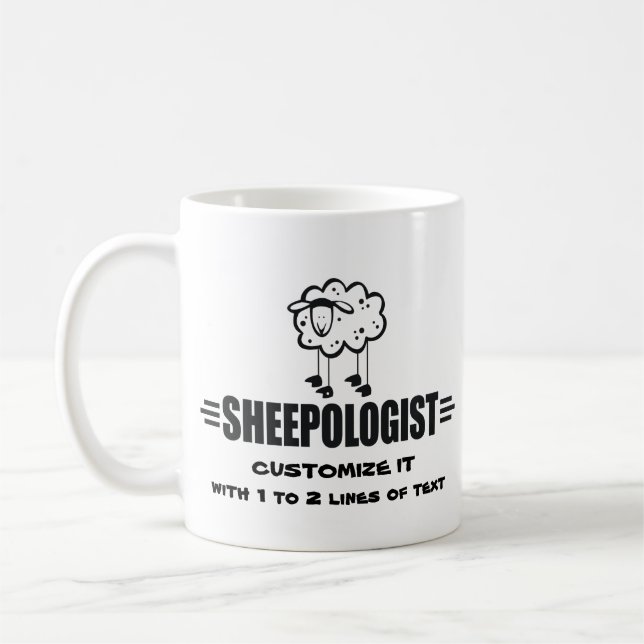 Funny Custom Sheep Coffee Mug (Left)