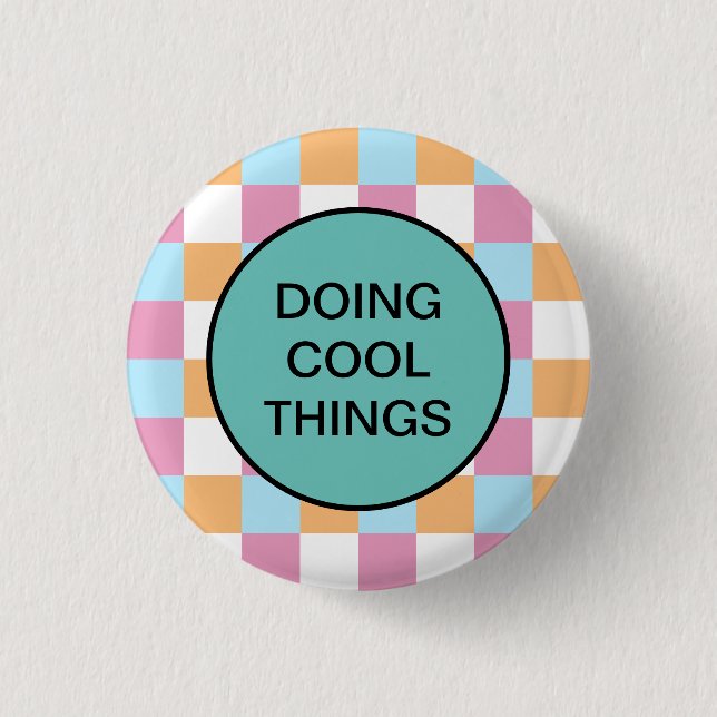 Funny custom text 1 inch round button (Front)