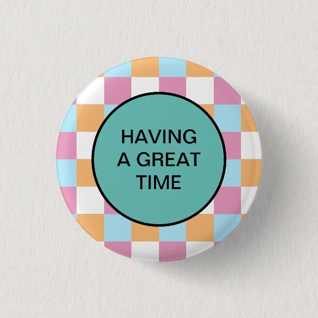Funny custom text 1 inch round button (Front)