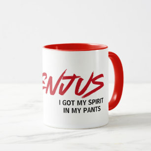 Funny Custom Text Baby Billy's Quote Teenjus Red  Mug