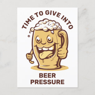Funny Custom Text Beer Postcard