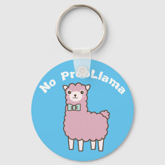 Funny Custom Text & Colour No Problema Llama Keychain