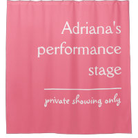 Funny custom text & colour shower curtain