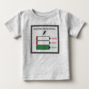 Funny Custom Text Full Battery Life Tech Baby T-Shirt