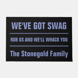 Funny Custom Text Mafia Swag doormat