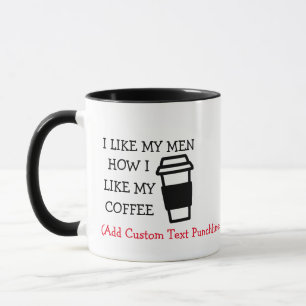 Funny Custom Text Puns Caffeine Lovers Coffee Mug