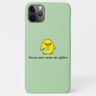 Funny Custom Text Yellow Duck Black iPhone 11 Pro Max Case