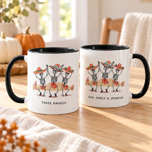 Funny Custom Three Female Skeletons Halloween Mug