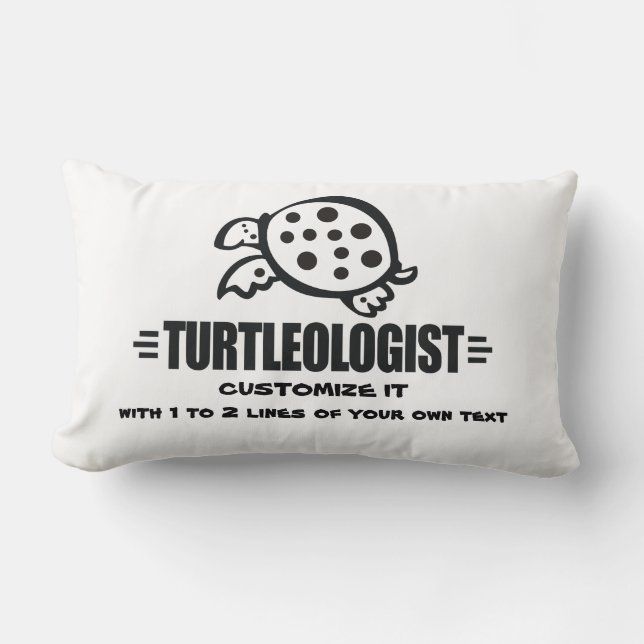Funny Custom Turtle Lumbar Pillow (Front)
