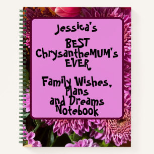 Funny Custom Wishes, Plans and Dreams Spiral  Notebook