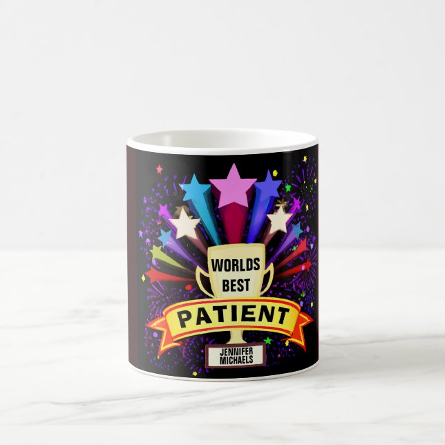 Funny Custom Worlds Best Patient Coffee Mug (Center)
