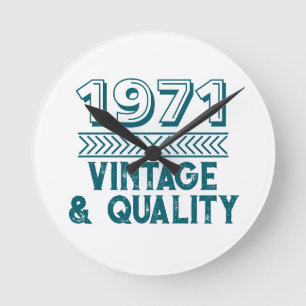 Funny Custom Year Vintage and Quality Cool Round Clock