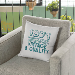 Funny Custom Year Vintage and Quality Cool Throw Pillow