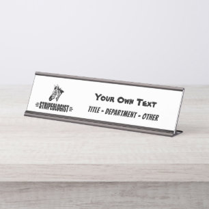 Funny Custom Zebra Lovers Desk Name Plate