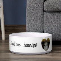 Funny Customizable Ceramic Pet Bowl