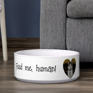 Funny Customizable Ceramic Pet Bowl