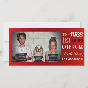 Funny Customizable Family Photo Christmas Holiday Card