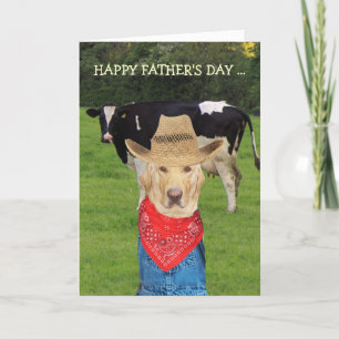 Funny Customizable Father's Day for Farmer Card