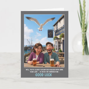 Funny Customizable Good Luck Card