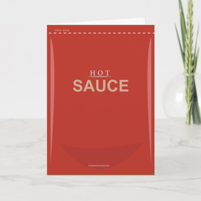 Funny Customizable Hot Sauce Birthday Card (Front)