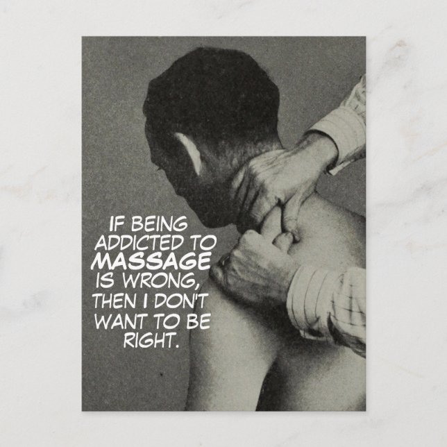 Funny CUSTOMIZABLE Old Timey Vintage Massage Photo Postcard (Front)