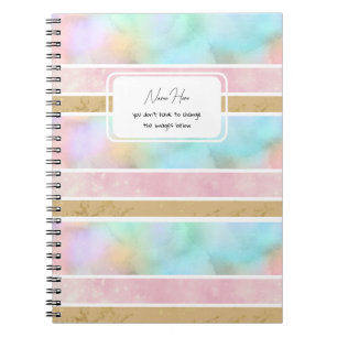 Funny Customizable Stripes Nice Student Notebook
