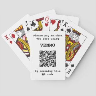 Funny Customizable Three lines text One QR code  Playing Cards