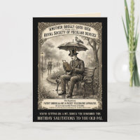 Funny Customizable Victorian Themed Birthday Card