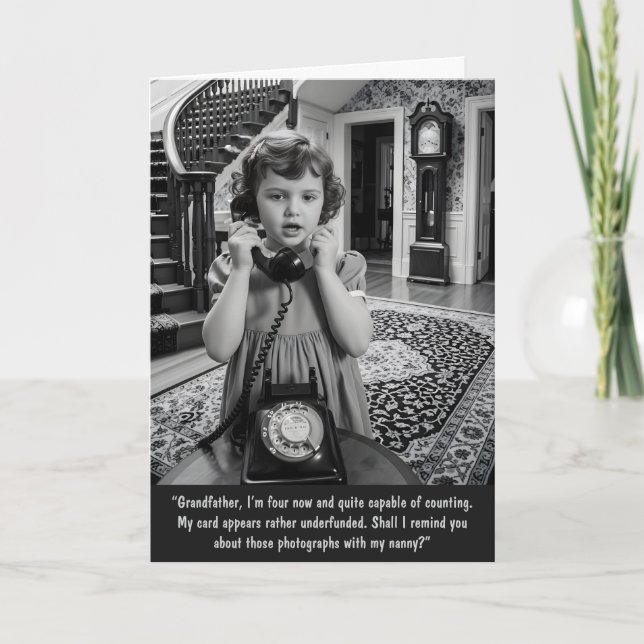 Funny Customizable Vintage Birthday Card (Front)
