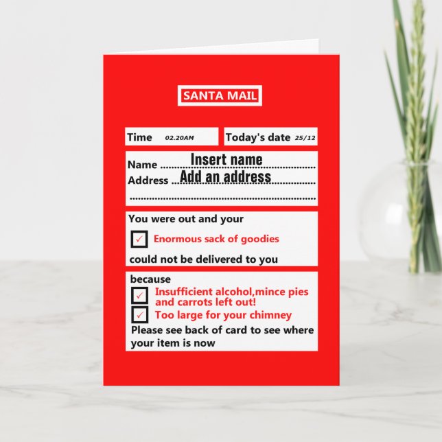 Funny customizable Xmas Holiday Card (Front)