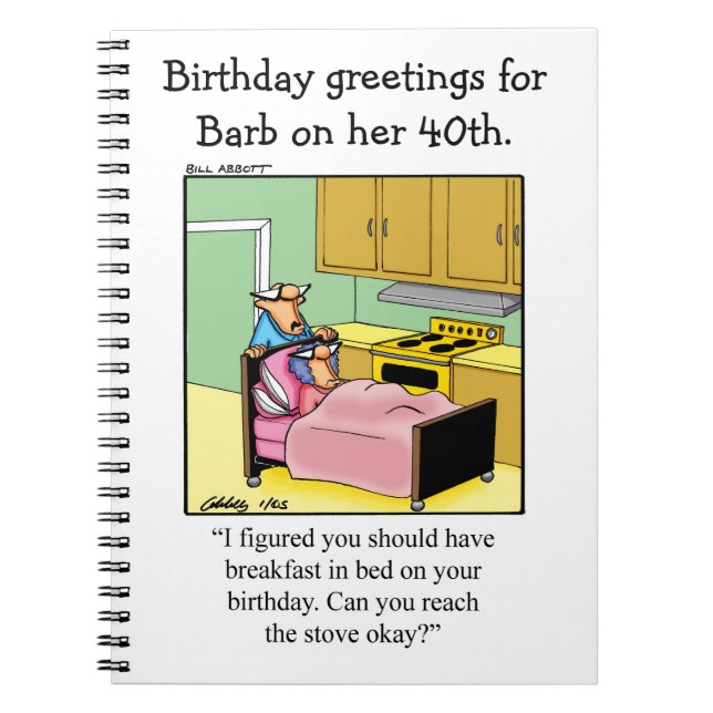 Funny Customize Birthday Party Guestbook Notebook (Front)