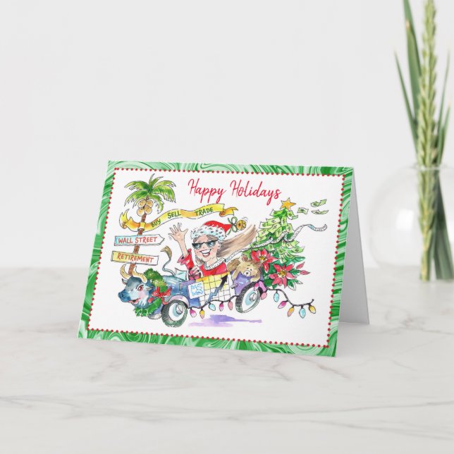 Funny Customized Holiday Folded Greeting Card (Front)