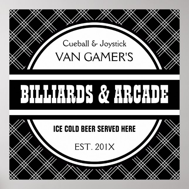 Funny Customized Home Games Room Pub Sign (Front)
