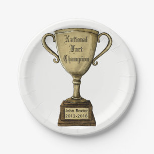 Funny Customized Trophy Award Paper Plate