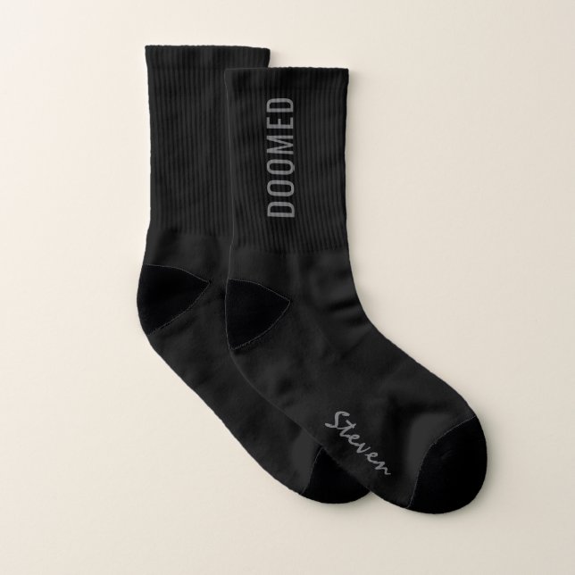 Funny Customized Wedding Groom Doomed Socks (Pair)