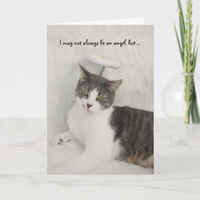 Funny/Cute Angel Card (Front)