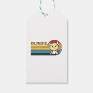 Funny Cute Angry Cat People Gift Tags