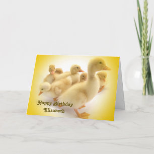  funny cute animals duckling birthday card