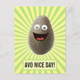 Funny Cute Avocado Have A Nice Day Postcard